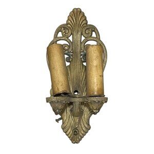 Antique Riddle Co Art Deco Cathederal Sconce for Repair